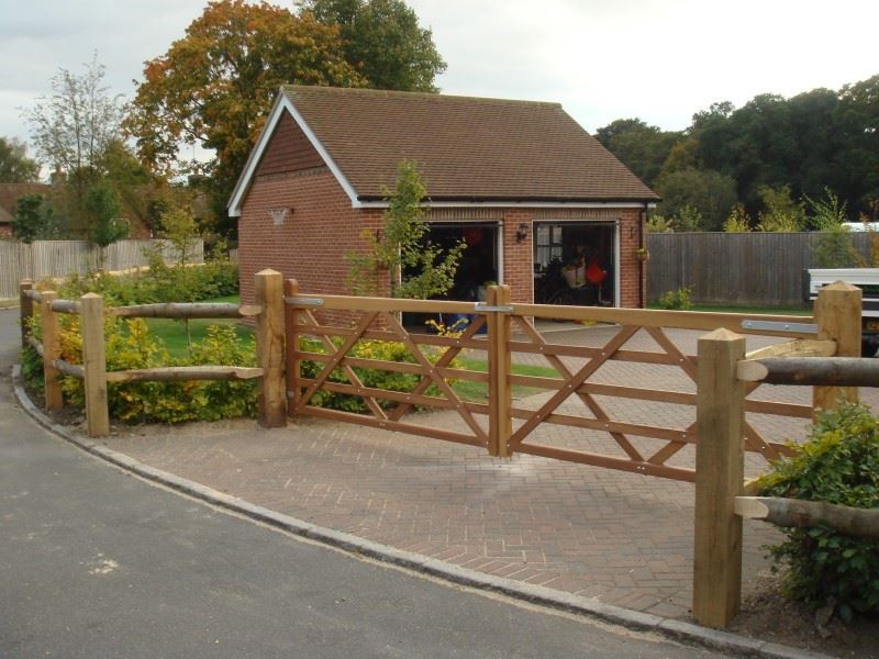 Iroko hardwood field gates